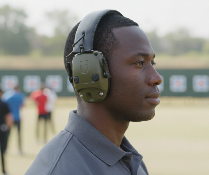 Noise-Blocking Earmuffs JG185 – Black & Green